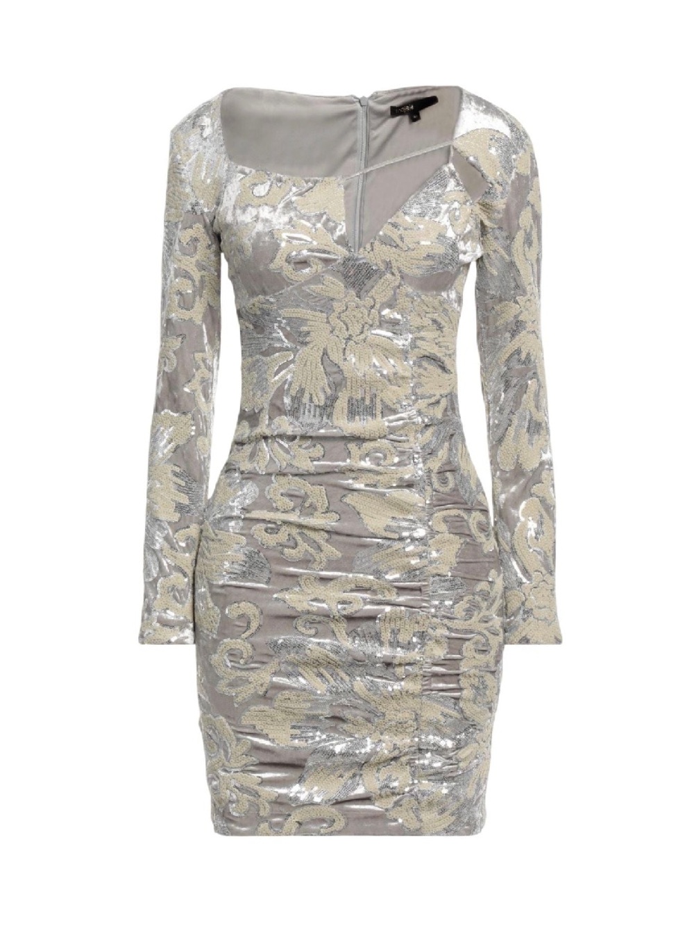 NWOT Maje Raneli Sequin-Embroidered Velvet Mini Dress